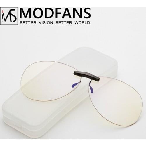 Anti Blue Ray Clip-on Clip Lens For Light Computer Phone Game TV Working EyeWear Glasses New Unisex Eyeglasses UV400