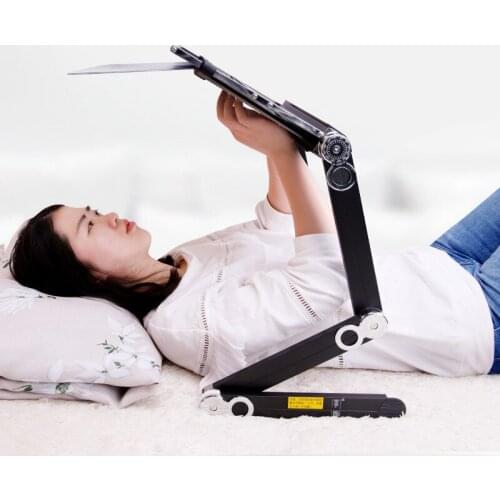 Notebook holder Lying and watching TV bed folding lift lazy table computer stand