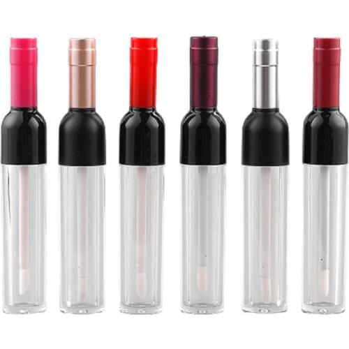 5ML Empty Clear Lip Gloss Tube New Travel Round Cosmetic Packaging Container Plastic Lip Gloss Refillable Bottle 50pieces