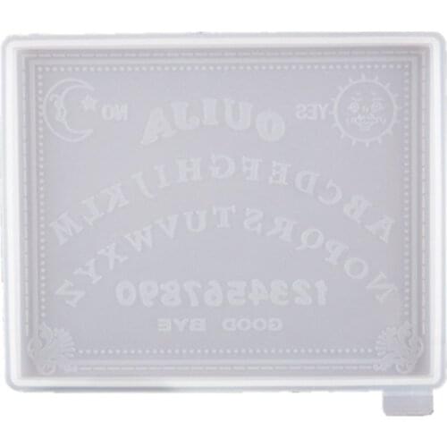 DIY Crystal Epoxy Resin Mold Divination Board Psychic Board Silicone Mirror Mold Swing Table DIY Craft White Mold For Resin