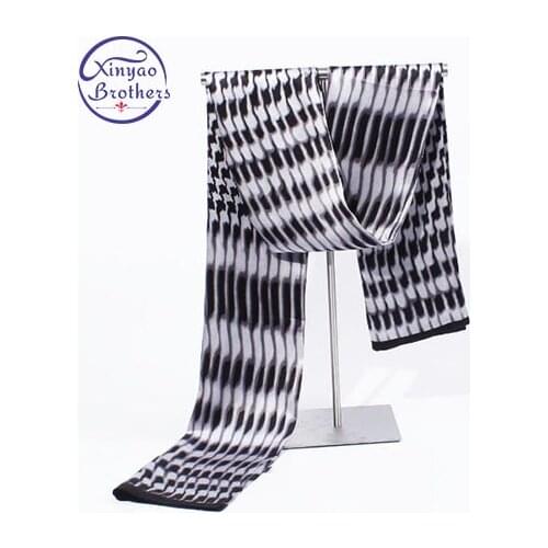 Free Shipping Mens 100% Long Silk Scarf Cravat Scarives Double Layer Soft Scarves 26 designs available