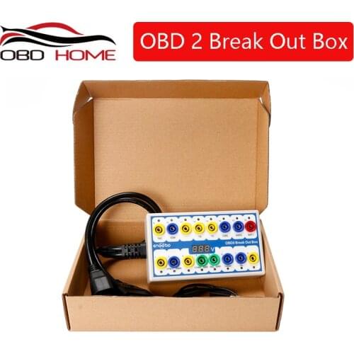 Super OBDII OBD2 Breakout Box Car OBD 2 Break Out Box Car Protocol Detector Auto Can Test Box Automotive Connector Car-detector