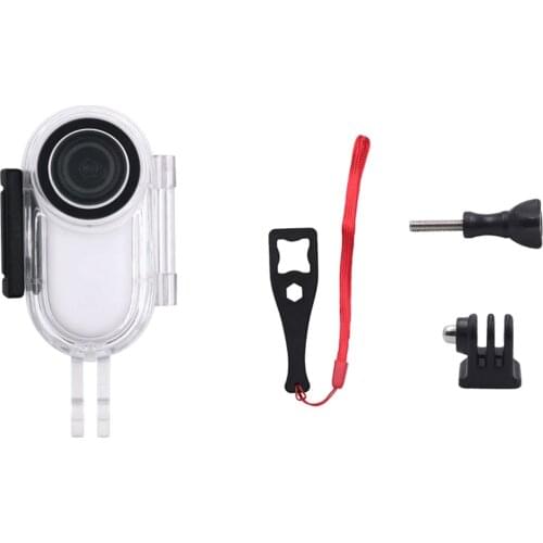 Waterproof Underwater Protective Case 30M Diving Housing Cover Mount Adapter for Insta 360 GO 2 Action Sport Camera w 1/4" Screw