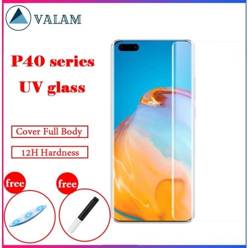 For Huawei P40 Pro Mate 40 Pro UV Glass Screen Protector Full Glue Tempered Glass For Huawei P40 Mate 40 Pro RS Screen Protector