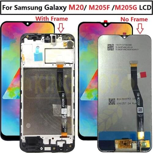 6.3''For Samsung Galaxy M20 2019 SM-M205 M205F M205G/DS LCD with frame Display Touch Screen Digitizer Assembly Replace M20 lcd