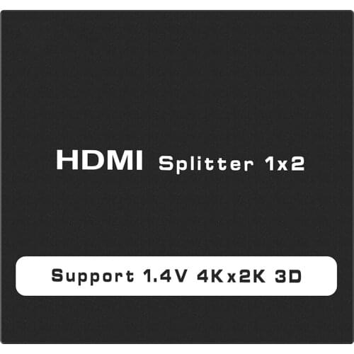 1.4 Converter 1080P 1 In 2 Out Switcher Support 1.4V 4K 2K 3D for HDTV STB HDMI Splitter 2 Ports