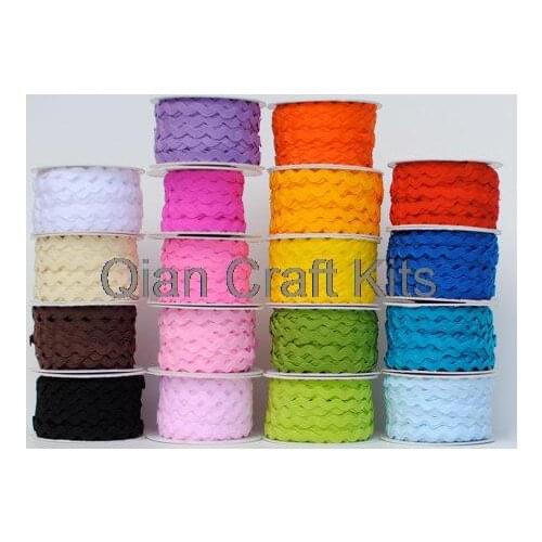 200 yards ric rac/ zig zag trim ribbon for crafting you pick color rick rack trims Ric rac Ribbon Tape ,width 5-6mm for DIY