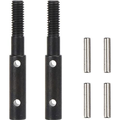 2Pcs Hard Steel Front Rear Portal Stub Axle Drive Gear Shaft Fit For Axial Capra SCX10 III AX103007 1/10 RC Crawler Car Parts