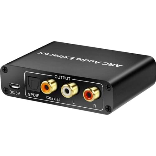 2021 New HDMI Compatible Audio Adapter ARC L/R Coaxial SPDIF Jack Extractor Return Channel 3.5 Mm TV Headset