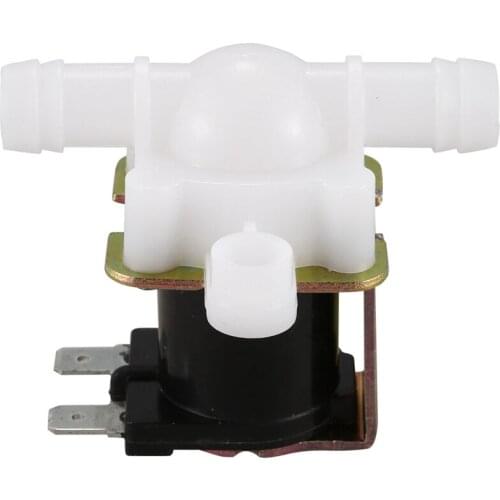 3/8inch 12VDC Hose Barb Electric Solenoid Valve Plastic Body 12-volt DC for Automatic Faucets Drinking Fountains-no Pressure,whi