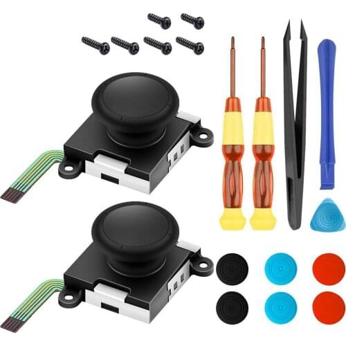 3D Analog Replacement Joystick Thumb Sticks Sensor Caps for Nintendo Switch Joycon Controller Repair Tool Set Game Accessories