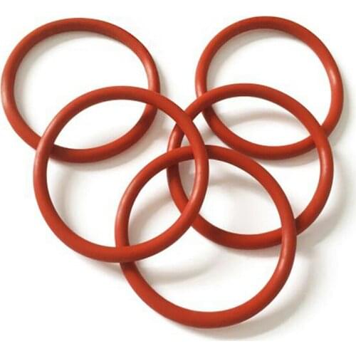 5pcs Thickness 3.5mm Red Silicone O-Ring OD 12-46mm Food Grade Sealing Ring ID 5-39mm Waterproof And Insulated