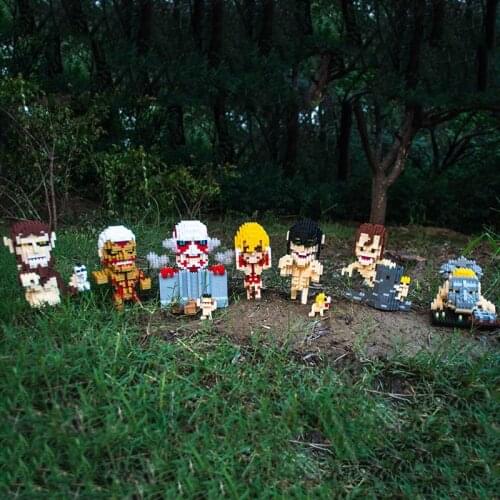 Anime Attack on Titan Wings of Freedom Attack on Titan Eren Brickheadz Diamond Block Action Figure Toys for Children Gifts