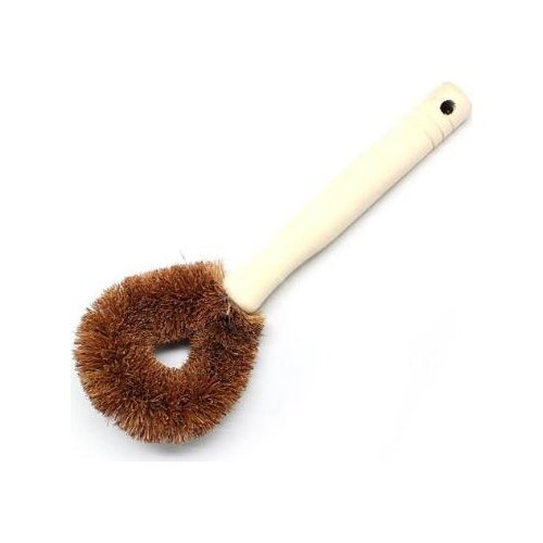 Non Stick Oil Pot Brush Wooden Handle Coconut Palm Brushs Cleaning Wash Dishes Degreasing Kitchen Supplies Brown Portable