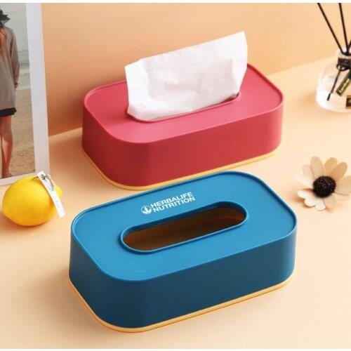 Herbalife Tissue Box Household Gym Paper Tissue Height Adjustment Home Bathroom Kitchen Napkin Tissue Storage Box Organiser