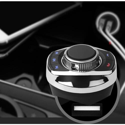 Car Steering Wheel Remote Control Button Audio Adapter Switch with LED Light