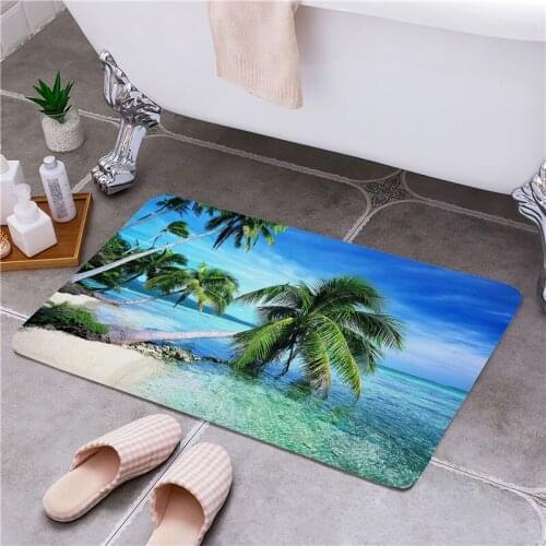 Coconut Tree Entrance Door Floor Mat Door Mat Non-Slip Foot Pad Home Welcome Carpet For Hallway Bath Kitchen Doormat