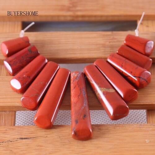 Fashion Jewelry Natural Red Stone Pendant Beads Group 11Pcs K052