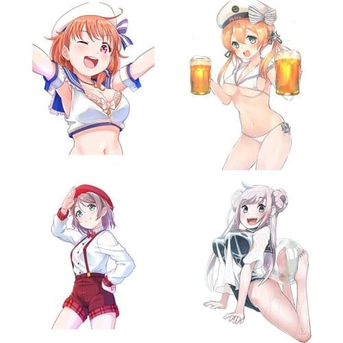 Three Ratels CDM264 Lovely Navy girl wall stickers decals anime car hood sticker laptop decal