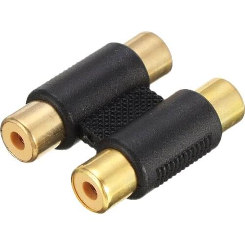 RCA Phono Twin Coupler Double Dual 2 Head RCA Female To Female Audio Connector Adaptor Phono Coupler Video Connector Plug Socket