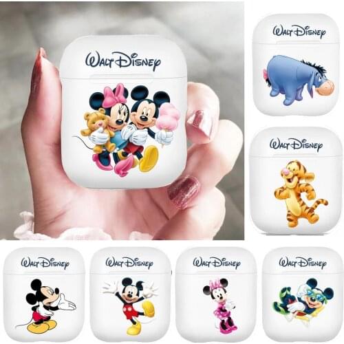 Happy Disney Tigger Mickey Minnie Mouse Silicone Cases For Apple Airpods 1/2 Protective Shockproof Wireless Earphone Cover Charg