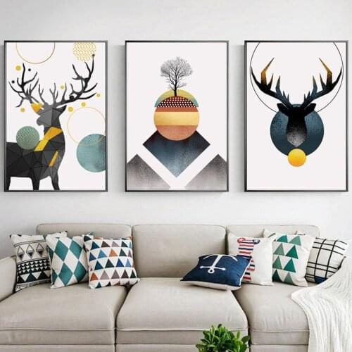 Nordic Style Modern Golden Canvas Painting Black White Picture Wall Art Bedroom Decoration Prints And Posters Living Room Decor
