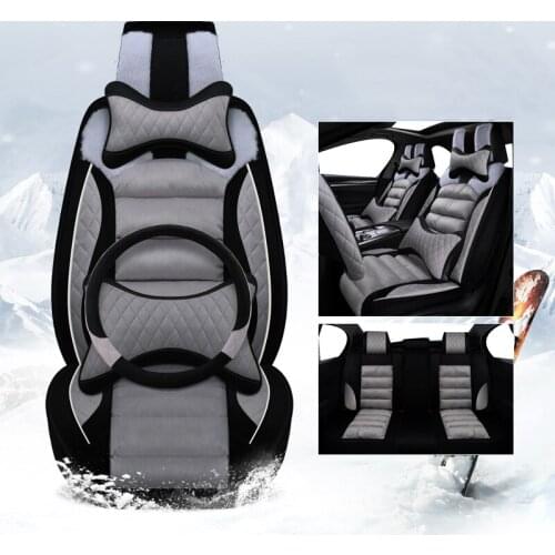 Universal Winter Plush Car Seat Cover Warm seat Cushion For Fiat linea grande punto palio albea uno 500 freemont bravo