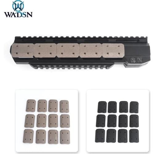 WADSN 12PCS Tactical Mlok Type2 Rail Cover eMag Pul Type for M-lok SLOT System Rail Panel for Outdoor Hunting Wargame Accessory