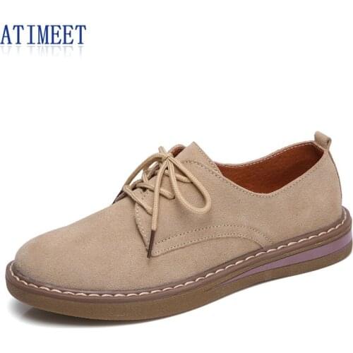 Women Leather Shoes Spring And Autumn Fashion Female Outside Flats