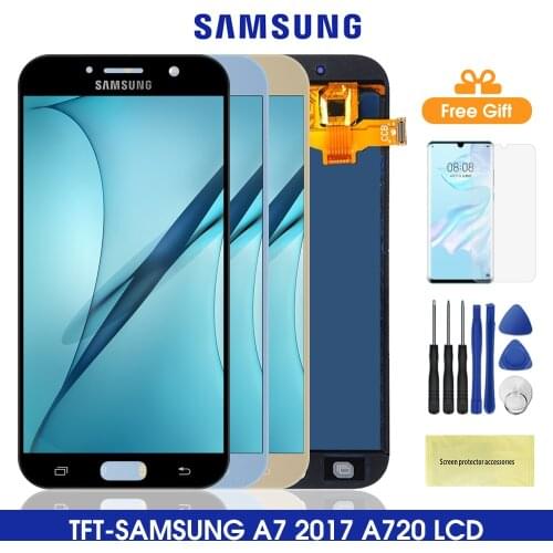 A720 Lcd For Samsung Galaxy A7 2017 LCD Display Touch Screen Digitizer Assembly For Samsung A720 A720F SM-A720F Lcds