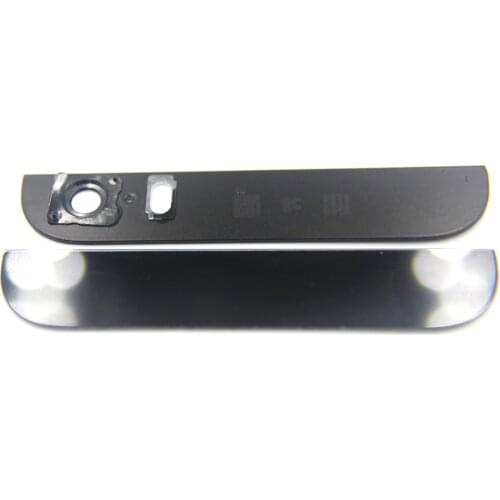 1 set Black White Back Rear Housing Part Top and Bottom up down Glass Lens Cover for iPhone 5 5G 5S