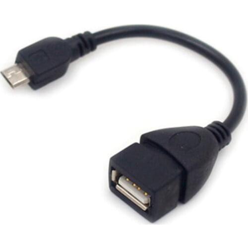 1pc Black Micro USB OTG Cable Data Transfer Micro USB Male To Female Adapter for Samsung HTC for Android Tablet Phone
