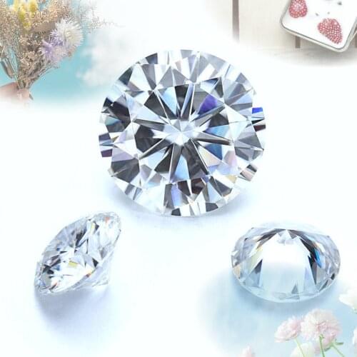 100% Genuine Round Loose Moissanite Stone GRA 1ct D Color VVS1 Lab Diamond Undefined Excellent Cut For Jewelry Diamond Ring
