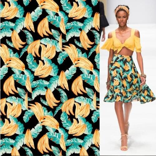 145cm*100cmEuropean Imitation silk satin fabric customization show high-definition digital printing satin shirt garment fabric