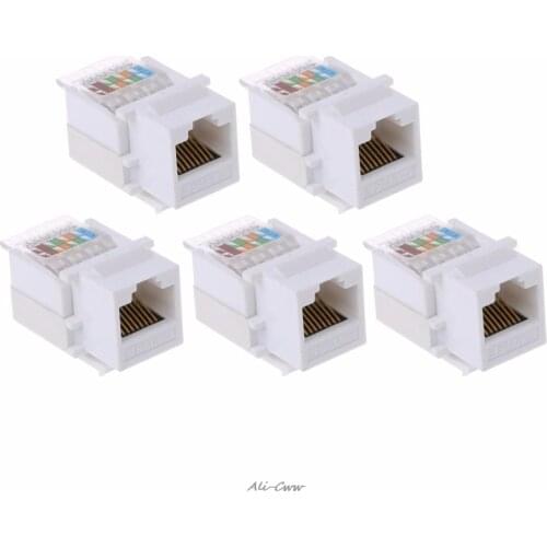 5pcs/set CAT5E UTP Network Module Tool-free RJ45 Connector Information Socket Computer Outlet Cable Adapter FOR AMP