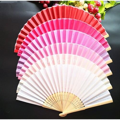 [Auviderin] 30pcs Hand Folding Fan Personalized for Wedding Favors Gift Customalized Logo for Promotion Gift