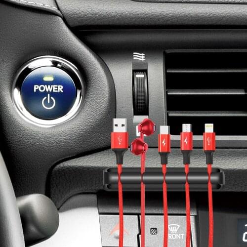 Car USB Cable Organizer Wire Cord Clip Phone Cable holder For kia mazda Renault Abarth Opel SAAB Daewoo Alfa Romeo Dacia LADA