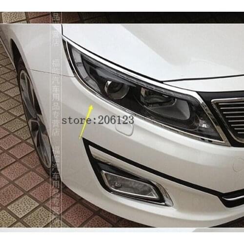 Free shipping 2014 2015 for KIA Optima/K5 ABS Chrome Front headlight Lamp Cover