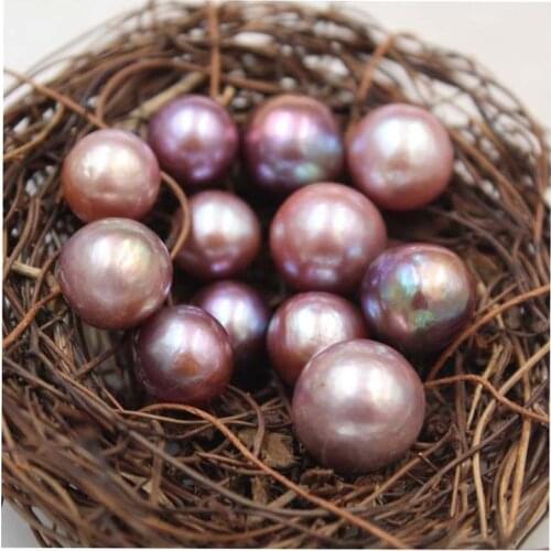 Natural freshwater pearl loose beads Strong light non-porous near round pearls Used in DIY bracelet necklace jewelry accessories