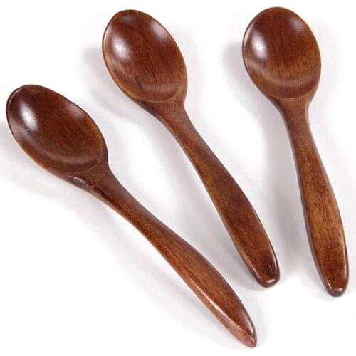1Pc 14cm Wooden Spoon Bamboo Kitchen Cooking Utensil Tool Soup Teaspoon Catering For Kitchen Wooden Coffee Spoon Stirring Spoon