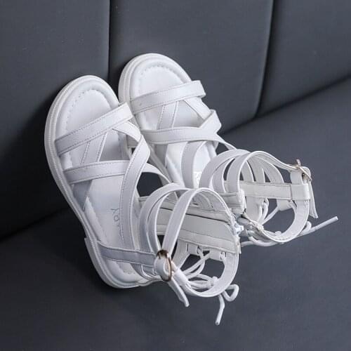 Baby Girls Sandals Soft Bottom Little Princess Shoes Summer New ChildrenS High Roman Shoes Kids Beach Shoes 2 3 4 5 6 7 Years