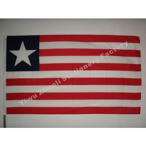 Liberia Flag 150X90cm (3x5FT) 115g 100D Polyester Double Stitched High Quality Free Shipping