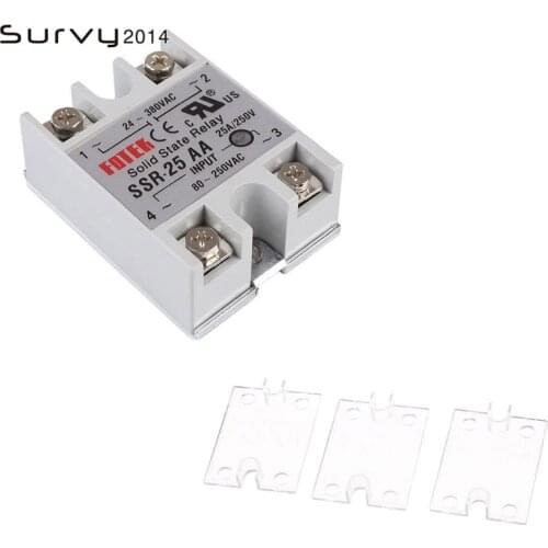 SSR-25AA SSR-40AA 25A 40A AC-AC Single Phase Solid State Relay AC SSR-25AA SSR-40AA 25A 40A SSR-25AA 80-250VAC diy electronics