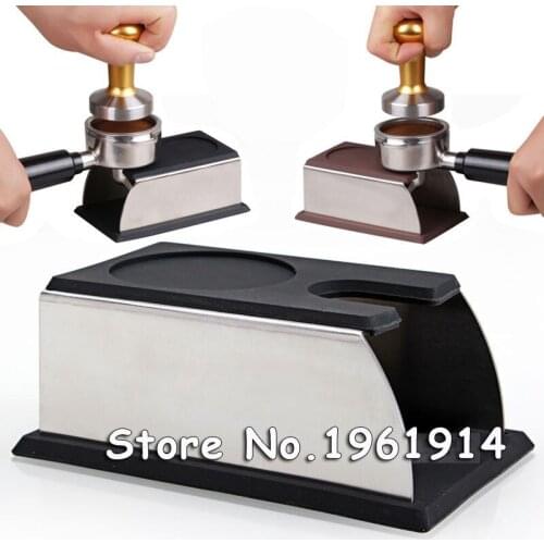 Perfect Silicon Espresso tamper holder support base rack Black/Coffee 143x93x65mm Only Sicone Holder No Tmper