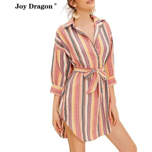 Joy Dragon Fashionable Shirt Dresses