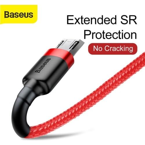 Baseus Micro USB Cable Charging Cord 2.4A Fast Charge USB Data Cable For Samsung Xiaomi Android Mobile Phones