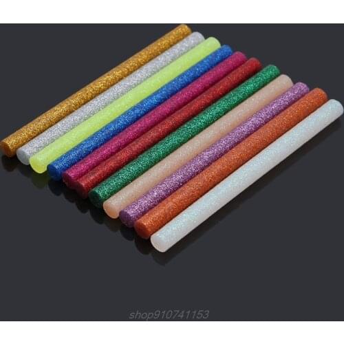11pcs Hot Melt Glue Stick Mix Color Glitter Viscosity DIY Craft Toy Repair Tools N17 20 Dropshipping