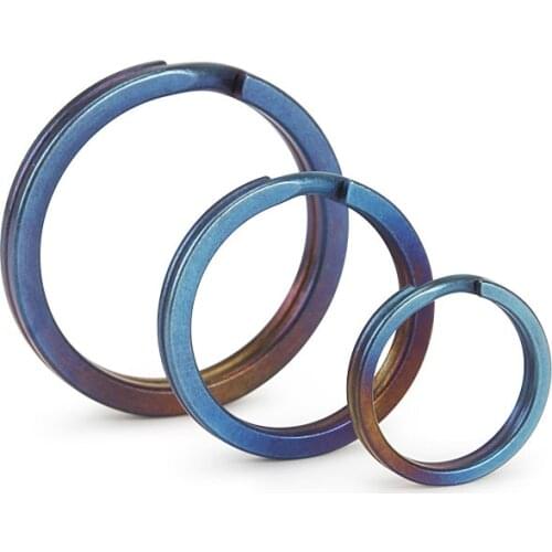 18mm/25mm/32mm Bluing Titanium Alloy Key Ring EDC Outdoor Small Tool Blue Key Ring Accessories