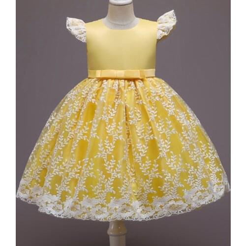 Christmas New Year Dress Girl Kids Elegant Wedding Dress Lace Gown Children First Communion Dresses Teen Girls 4 6 Year Birthday