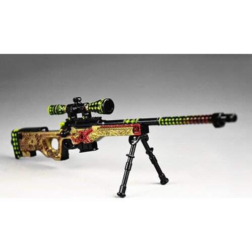 17cm 1/6 Scale Miniature Firearm Model Awp Sniper Rifle Metal Material Weapon 12 Inch Action Figure Toy Scene Prop Accessories